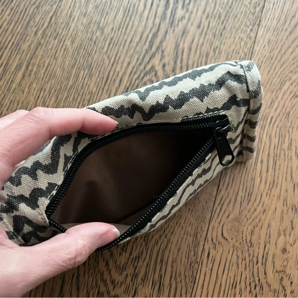 KAVU Big Spender Cotton Wallet in brown and cream